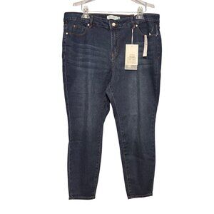 Tahari Women's 20W Premium Denim Jeans Matoury Wash Classic Mid Rise Stretch NWT